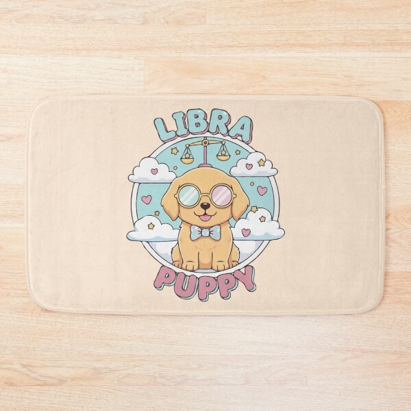 Item preview, Libra Puppy Zodiac Cute Golden Retriever Dog Design – Horoscope Art designed and sold by The Real Life Symphony.