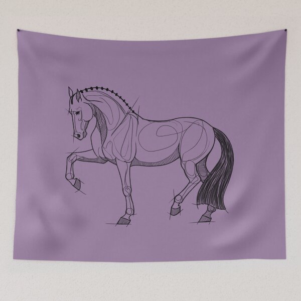 Item preview, Dressage Horse Sketch-Passage designed and sold by DappledMoon.