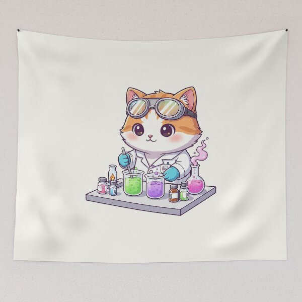 Item preview, Cute Chemist Cat designed and sold by HoopeStylee.