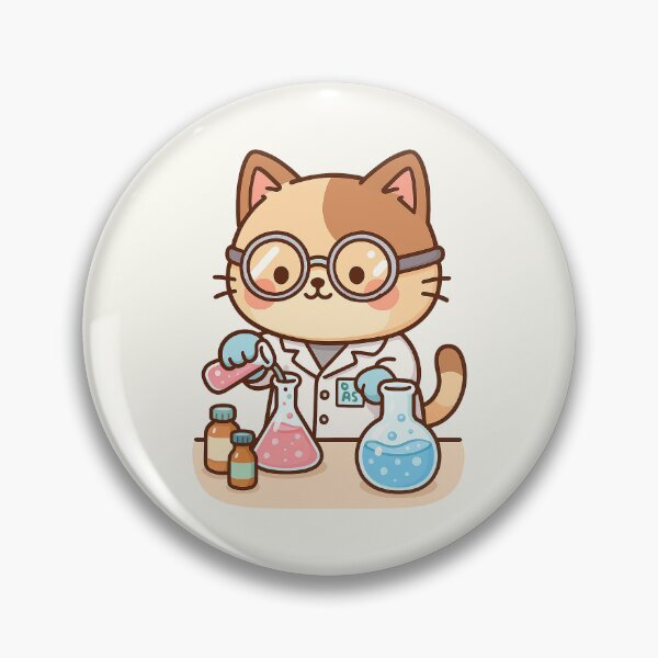 Item preview, Cute Chemist Cat Cartoon designed and sold by HoopeStylee.