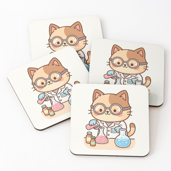 Item preview, Cute Chemist Cat Cartoon designed and sold by HoopeStylee.