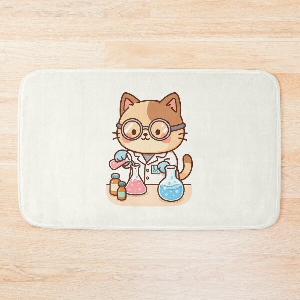 Item preview, Cute Chemist Cat Cartoon designed and sold by HoopeStylee.