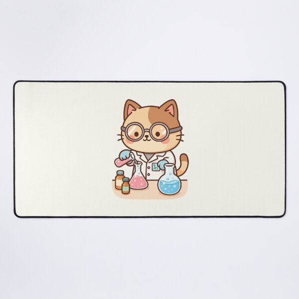 Item preview, Cute Chemist Cat Cartoon designed and sold by HoopeStylee.