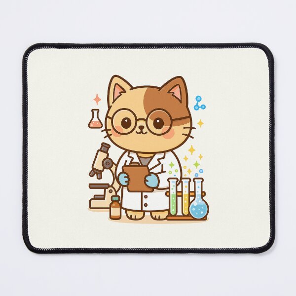 Item preview, Cute Scientist Cat designed and sold by HoopeStylee.