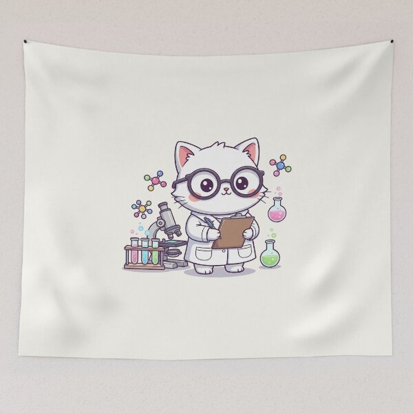 Item preview, Cute Scientist Cat designed and sold by HoopeStylee.