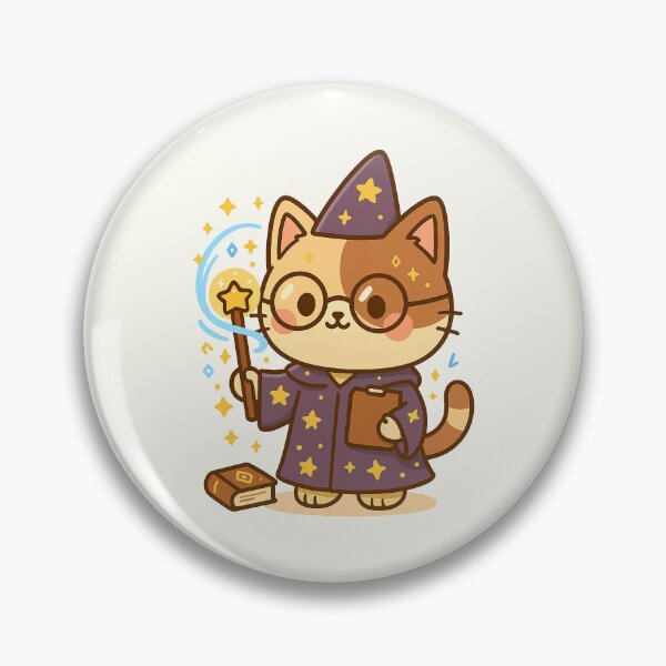 Item preview, Cute Wizard Cat Cartoon designed and sold by HoopeStylee.