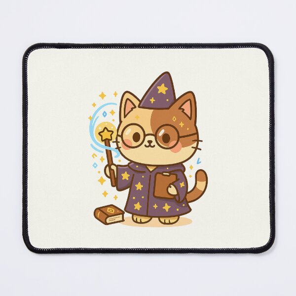 Item preview, Cute Wizard Cat Cartoon designed and sold by HoopeStylee.