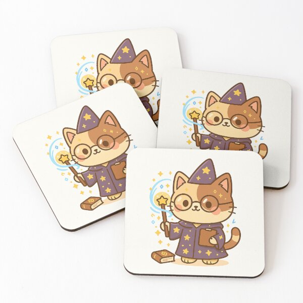 Item preview, Cute Wizard Cat Cartoon designed and sold by HoopeStylee.