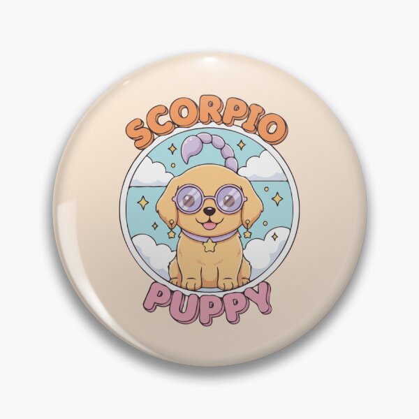 Item preview, Scorpio Puppy Zodiac Cute Golden Retriever Dog Design – Horoscope Art designed and sold by The Real Life Symphony.