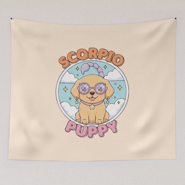 Item preview, Scorpio Puppy Zodiac Cute Golden Retriever Dog Design – Horoscope Art designed and sold by The Real Life Symphony.