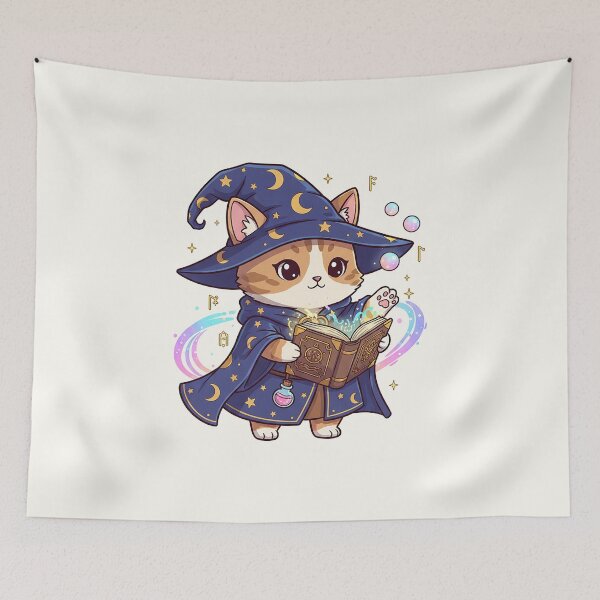 Item preview, Magic Spell Cat Cartoon designed and sold by HoopeStylee.