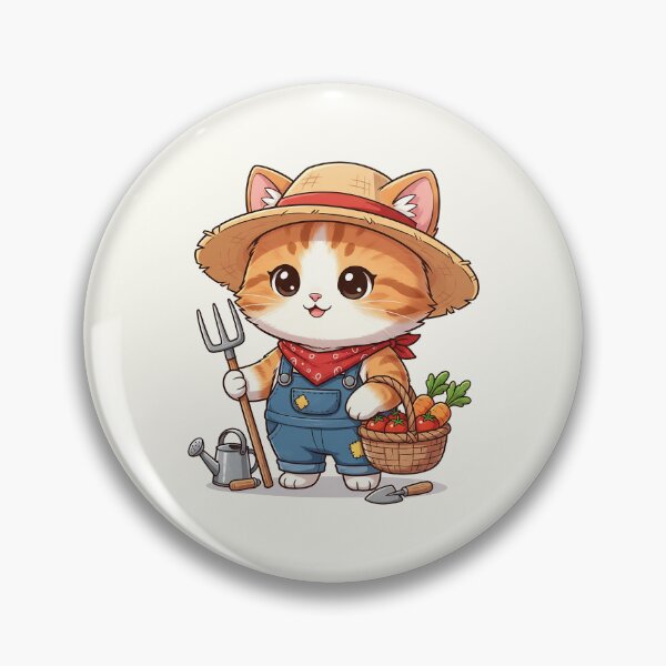 Item preview, Cute Farmer Cat Cartoon designed and sold by HoopeStylee.