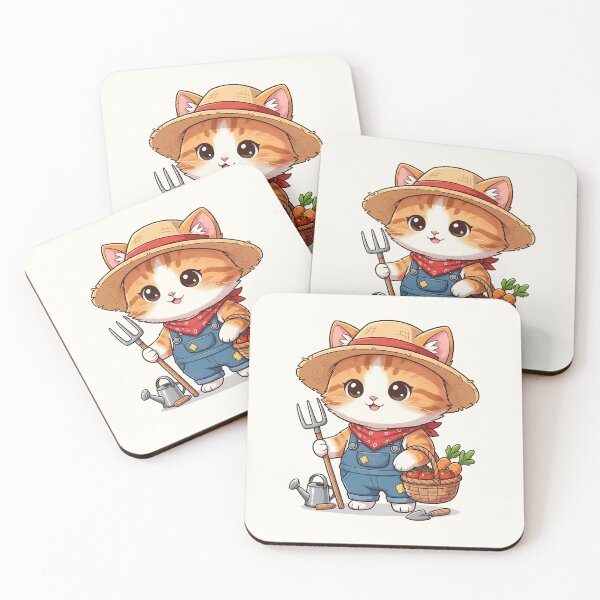 Item preview, Cute Farmer Cat Cartoon designed and sold by HoopeStylee.