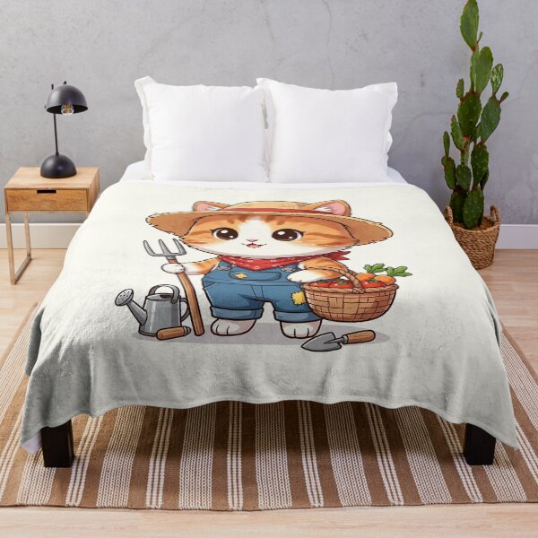 Item preview, Cute Farmer Cat Cartoon designed and sold by HoopeStylee.
