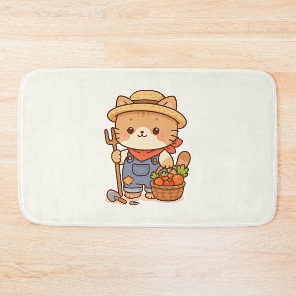 Item preview, Cute Farmer Cat designed and sold by HoopeStylee.