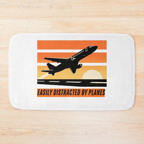 Item preview,  Easily Distracted by Planes – funny pilot retro airplane designed and sold by w66aboo.