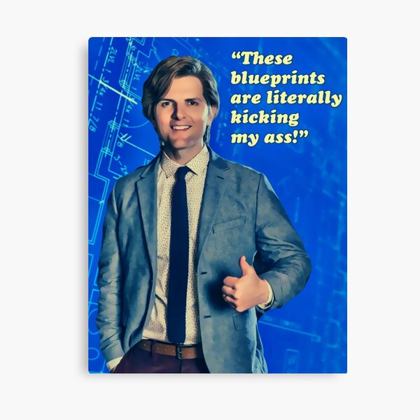 Adam Scott’s Blueprints are literally kicking my ass Canvas Print