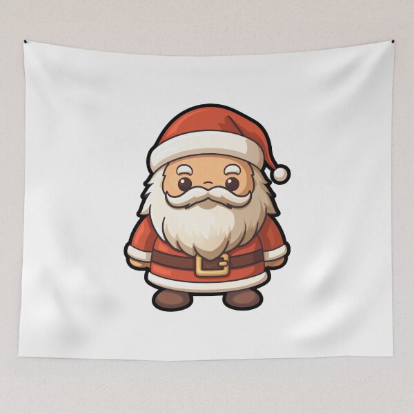 Item preview, Grumpy Kawaii Santa Claus Christmas Illustration designed and sold by RBCreates.
