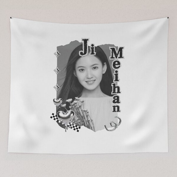 Item preview, Ji Meihan (纪美涵) Chinese Actress Art Chinese Celebrity Illustration Black and White Collage Digital Art Portrait designed and sold by AJUNICE STUDIO.