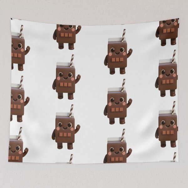 Item preview, Chocolate Milk Box – Cute 3D Kawaii Drink Character designed and sold by HNstory.