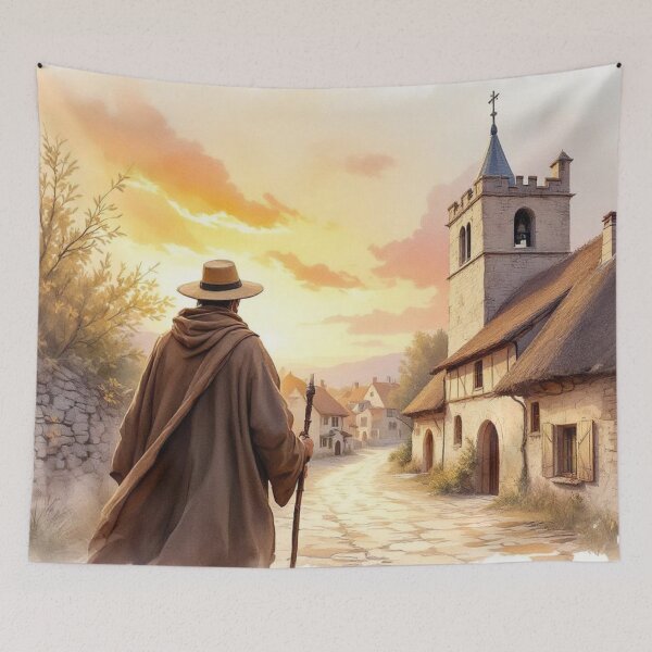 Item preview, Pilgrim arriving in a village designed and sold by jefboutique6150.