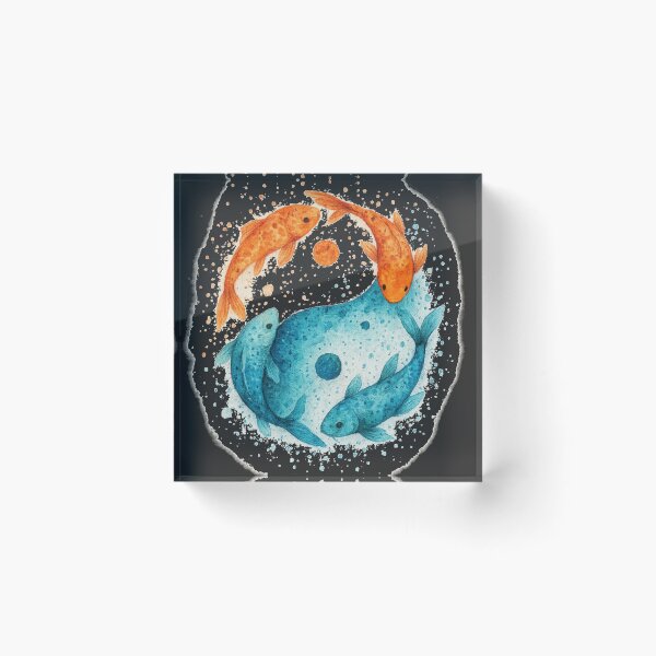 Item preview, Yin Yang Koi Fish T-Shirt – Japanese Watercolor Balanced Energy Art designed and sold by KDesignCrafts.