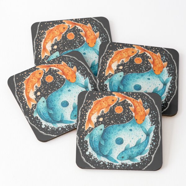 Item preview, Yin Yang Koi Fish T-Shirt – Japanese Watercolor Balanced Energy Art designed and sold by KDesignCrafts.