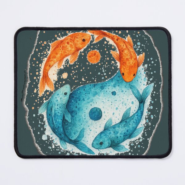 Item preview, Yin Yang Koi Fish T-Shirt – Japanese Watercolor Balanced Energy Art designed and sold by KDesignCrafts.