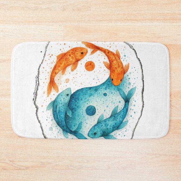 Item preview, Yin Yang Koi Fish T-Shirt – Japanese Watercolor Balanced Energy Art designed and sold by KDesignCrafts.