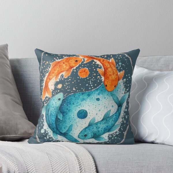 Item preview, Yin Yang Koi Fish T-Shirt – Japanese Watercolor Balanced Energy Art designed and sold by KDesignCrafts.