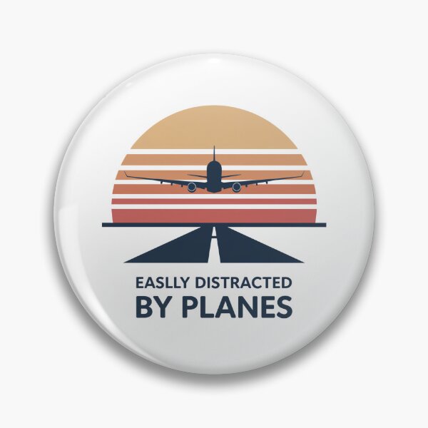Item preview, Easily Distracted by Planes – pilot retro airplane designed and sold by w66aboo.