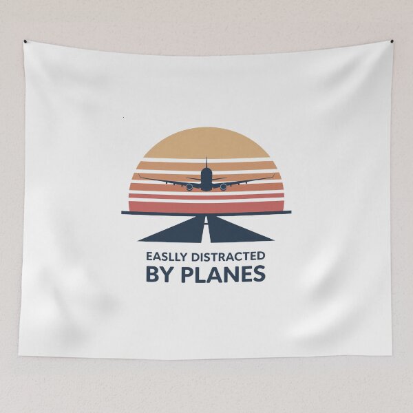 Item preview, Easily Distracted by Planes – pilot retro airplane designed and sold by w66aboo.