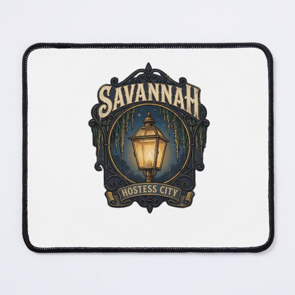 Item preview, Savannah Hostess City - Historic Gas Lamp & Spanish Moss Emblem designed and sold by Digital Dreams Arts.