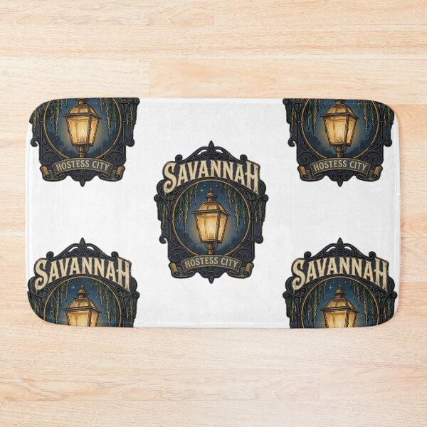 Item preview, Savannah Hostess City - Historic Gas Lamp & Spanish Moss Emblem designed and sold by Digital Dreams Arts.