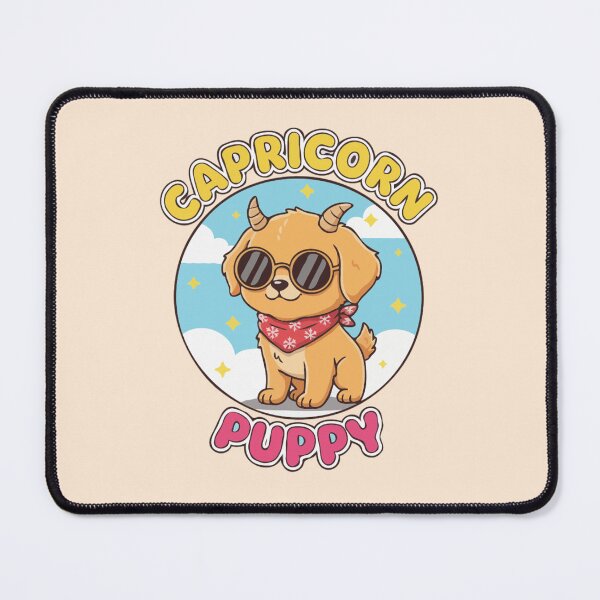 Item preview, Capricorn Puppy Zodiac Cute Golden Retriever Dog Design – Horoscope Art designed and sold by The Real Life Symphony.