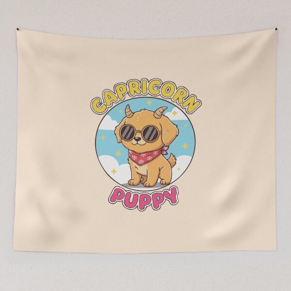 Item preview, Capricorn Puppy Zodiac Cute Golden Retriever Dog Design – Horoscope Art designed and sold by The Real Life Symphony.