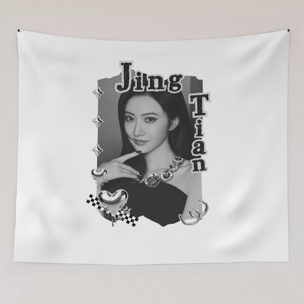 Item preview, Jing Tian (景甜) Chinese Actress Art Chinese Celebrity Illustration Black and White Collage Digital Art Portrait designed and sold by AJUNICE STUDIO.