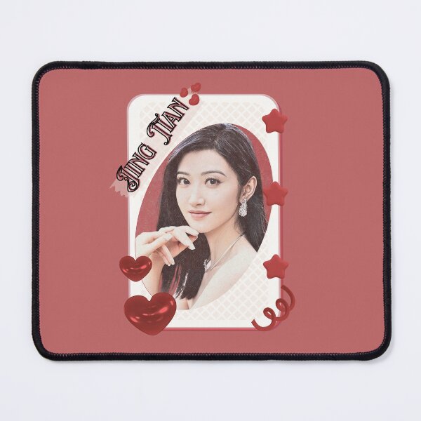 Item preview, Jing Tian (景甜) Portrait Chinese Actress Art Chinese Celebrity Illustration portrait illustration Red Aesthetic Collage Design designed and sold by AJUNICE STUDIO.