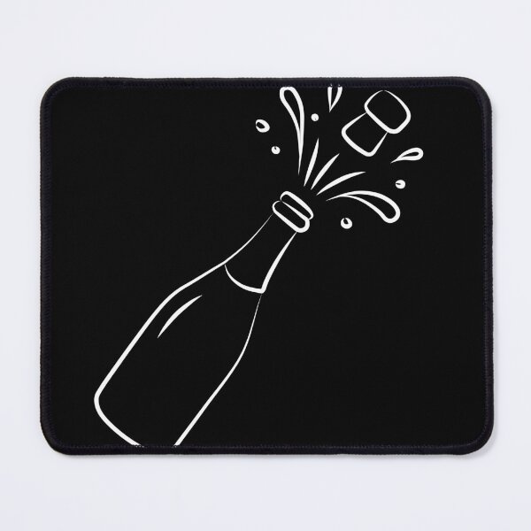 Item preview, Sparkling Wine Bottle Pop Minimalist Line Art, white designed and sold by ZorianArt.