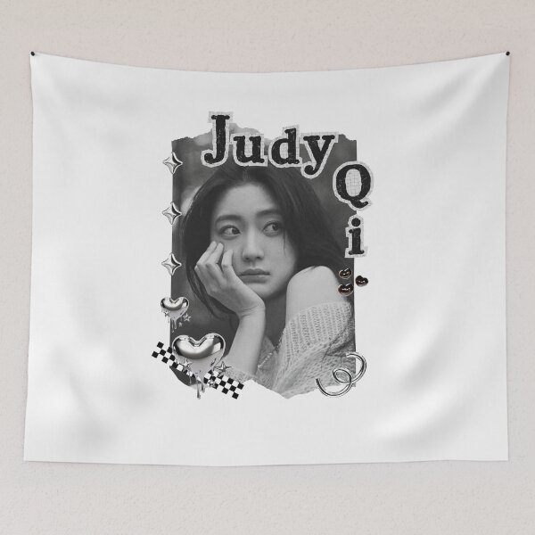 Item preview, Judy Qi – Qi Jing (齐静) Chinese Actress Art Chinese Celebrity Illustration Black and White Collage Digital Art Portrait designed and sold by AJUNICE STUDIO.