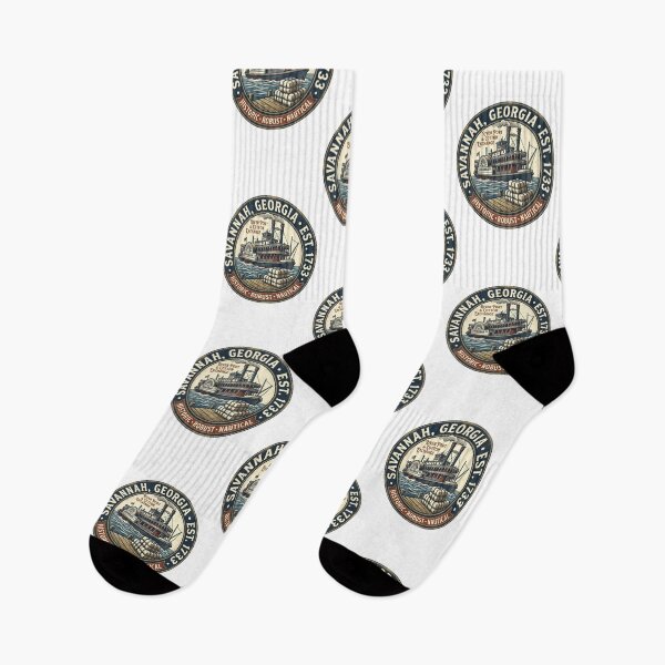 Item preview, Savannah Georgia River Port & Cotton Exchange - Vintage Est. 1733 Emblem designed and sold by Digital Dreams Arts.