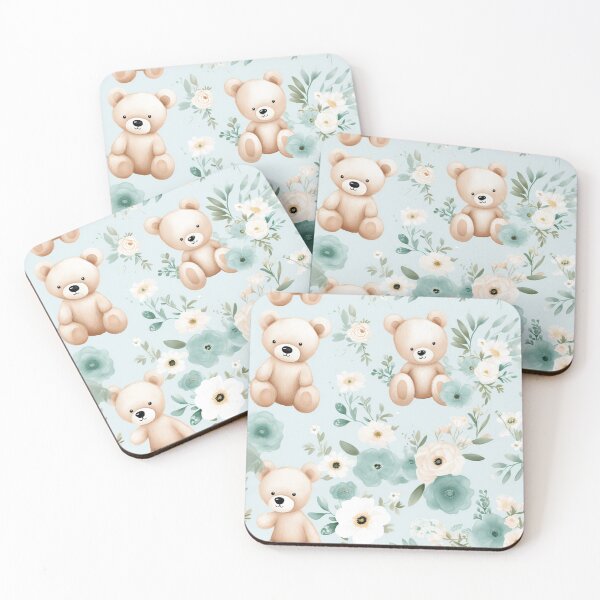 Item preview, Teddy Bear with Flower Pattern for Bear Lovers- Bear Hugs designed and sold by RoyalStarsPatts.