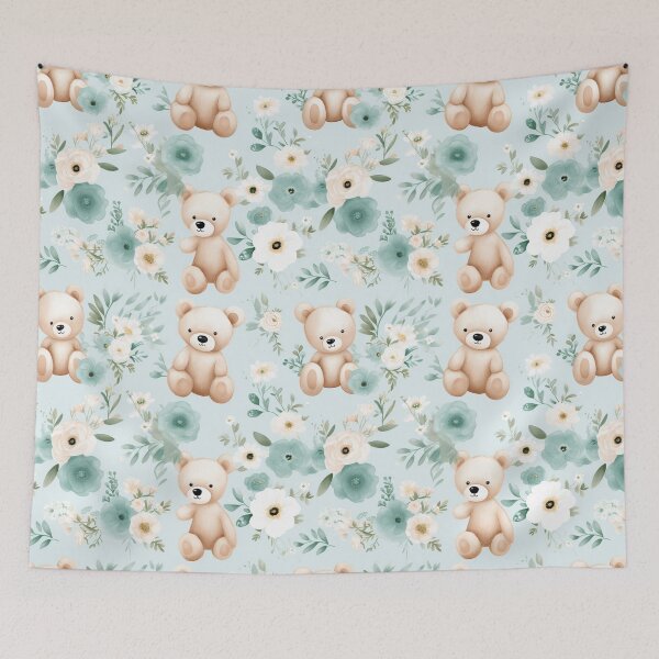 Item preview, Teddy Bear with Flower Pattern for Bear Lovers- Bear Hugs designed and sold by RoyalStarsPatts.