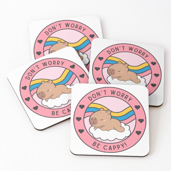 Item preview, Don't worry be cappy, cute capybara designed and sold by stellacreates.
