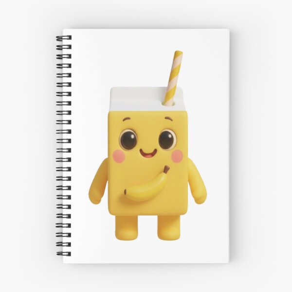 Item preview, Banana Milk Box – Cute 3D Kawaii Drink Character designed and sold by HNstory.
