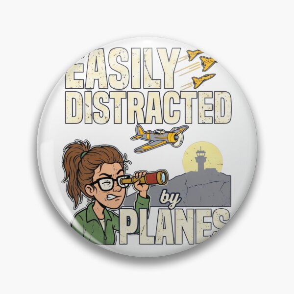 Item preview, Easily Distracted by Planes – pilot aviation enthusiast designed and sold by w66aboo.