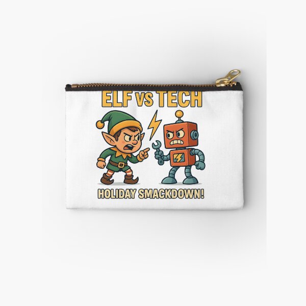 Item preview, Elf vs Tech – Funny Christmas Elf vs Robot Holiday Smackdown designed and sold by Sitred123.