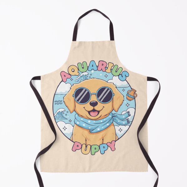 Item preview, Aquarius Puppy Zodiac Cute Golden Retriever Dog Design – Horoscope Art designed and sold by The Real Life Symphony.