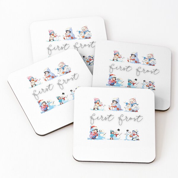 Item preview, First Frost – Cute Winter Anime Snowman Illustration designed and sold by KomoFrames.