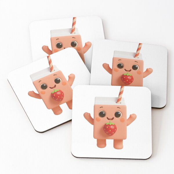 Item preview, Strawberry Milk Box – Cute 3D Kawaii Drink Character designed and sold by HNstory.